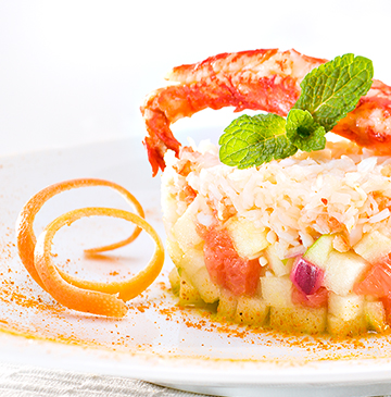 King Crabe, fruits acides au curry doux